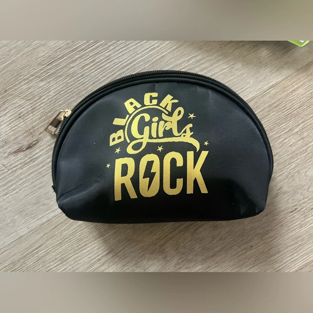 Black and Gold Makeup Bag